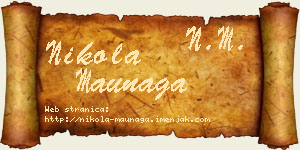 Nikola Maunaga vizit kartica